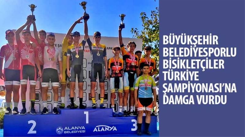 Büyükşehir Belediyesporlu Bisikletçiler Türkiye Şampiyonası’na Damga Vurdu
