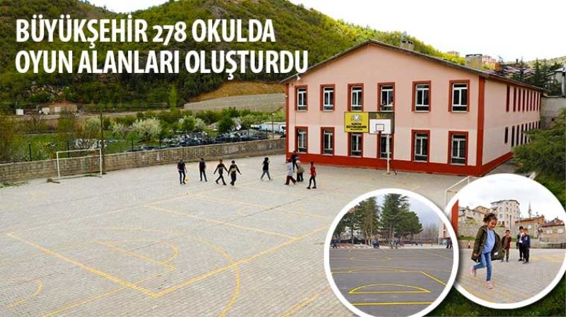 Büyükşehir 278 Okulda Oyun Alanları Oluşturdu