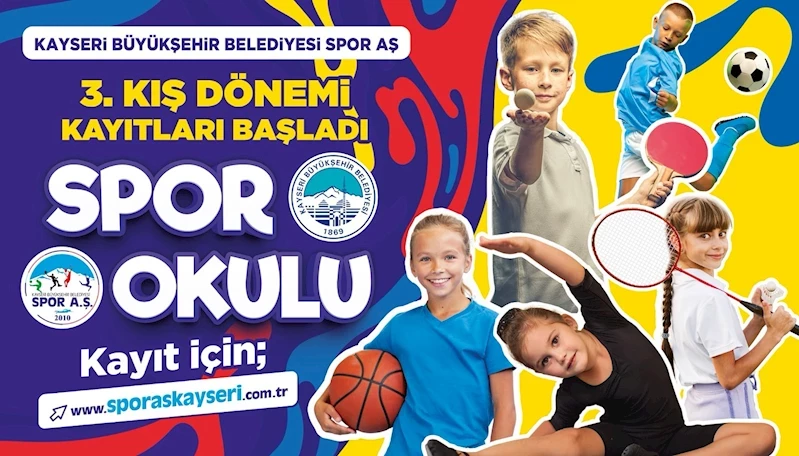Büyükşehir Spor A.Ş. 3’üncü Kış Dönemi Spor Okulları Kayıtlarını Başlattı