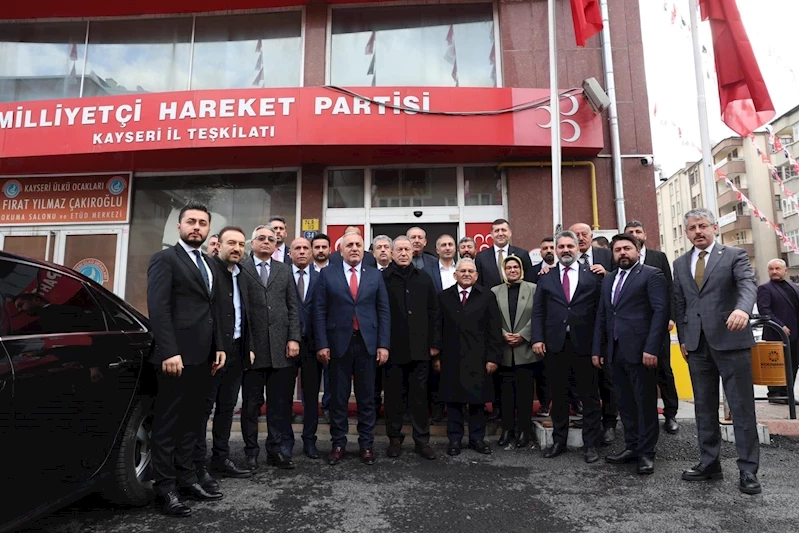 Başkan Büyükkılıç ve AK Parti Heyetinden Cumhur İttifakı Ortağı MHP’ye Nezaket Ziyareti