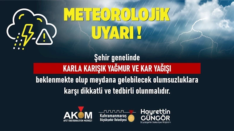 Büyükşehir’den Şehir Genelinde Yağış Uyarısı!