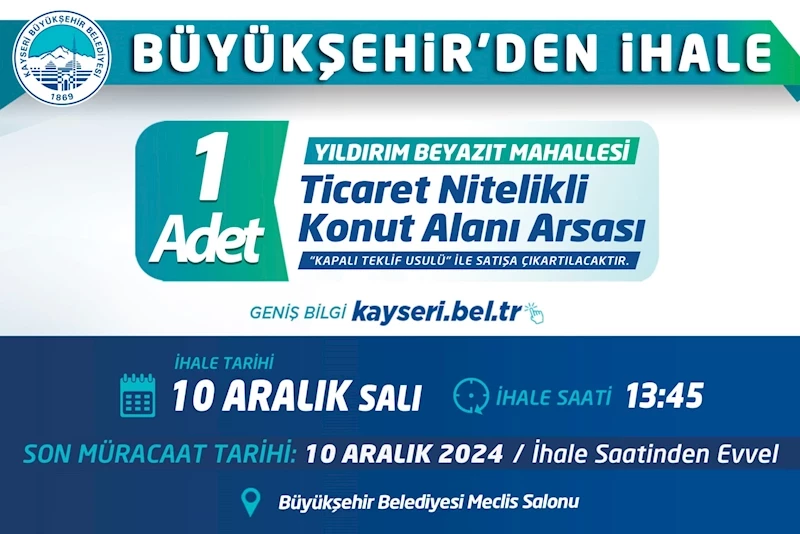 Büyükşehir’den İhale