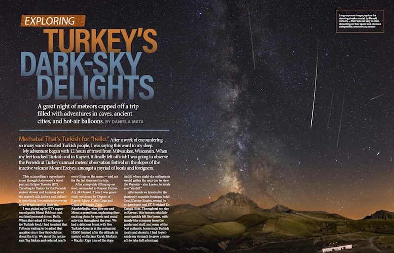 Türkiye’nin İncisi Erciyes, Astronomy Magazine’de Boy Gösterdi