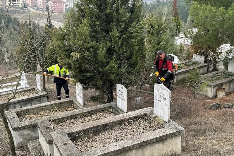 5000 Evler Mezarlığı Temizlik ve Ağaç Budama Çalışmalarımız Devam Ediyor