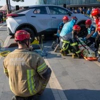 Bursa Büyükşehir İtfaiyesi’nden gerçeği aratmayan tatbikat