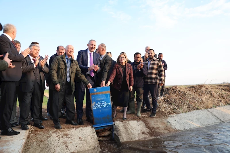 GAZİANTEP CANSUYUM PROJESİ İLE TARIMSAL ARAZİLER SU İLE BULUŞUYOR